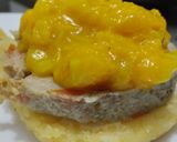 Foto del paso 5 de la receta: Arepa🫓rellena🥯de fiambre🧀de pollo casero y chutney de mango🧅🥭🌶️