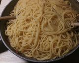 A picture of step 3 of Spaghetti with pancetta, tomatoes and pecorino.