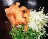 A picture of step 2 of Chicken and veg fried...
