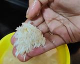 A picture of step 1 of Mango rice kheer.