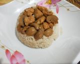 Foto langkah ke 9 dari resep Nasi Tim Rice Cooker dengan Kuah Kaldu Ayam.