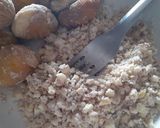 Foto del passaggio 2 della ricetta Crema di castagne con cioccolato fondente, cacao e succo di arancia