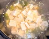 Foto langkah ke 3 dari resep Japanese Clear Soup Tofu with Wakame.