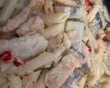 A picture of step 2 of Creamy Trout and Hake Pasta.