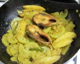 A picture of step 3 of Lau Ilish (Hilsa Fish cooked with Bottle Gourd - Bengali Style).
