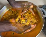A picture of step 3 of Palm nut soup/ ofe akwu.