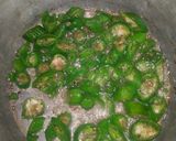 A picture of step 1 of Green fry Chilies.