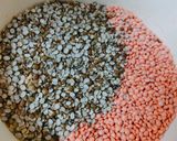 A picture of step 1 of Urad and Masoor Dal.