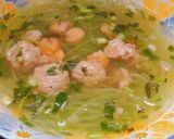 Hình bước làm 2 của món Canh bí nấu chả tôm thịt