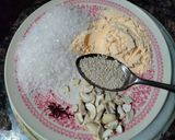 A picture of step 1 of Custard powder halwa with roasted sesame seeds.