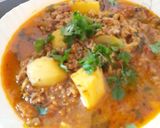 A picture of step 9 of Aloo Qeema 🍲🍲🍲.