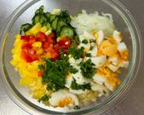 A picture of step 3 of Fusilli Pasta Salad.