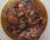 A picture of step 9 of My Slowcooked Smoked Paprika Chicken and Mushrooms in Wine Sauce.