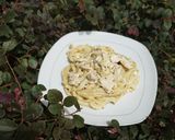 Foto langkah ke 4 dari resep Chicken Fettuccine Creamy Carbonara.