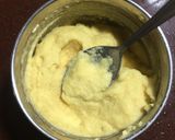A picture of step 3 of Moong Dal Halwa.