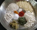 A picture of step 1 of Punjabi Missi Roti.