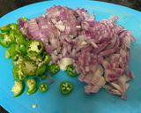 A picture of step 1 of Masala Omelette.