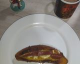 Foto del paso 4 de la receta: Plátano maduro asado en sartén relleno de queso con bocadillo