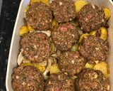 A picture of step 2 of Kofta in tahini sauce.