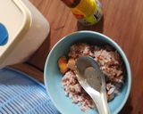 รูปขั้นตอนการทำที่ 1 ของ ข้าว(กล้อง)ผัดไข่ไส้กรอก [สูตรไมโครเวฟ]