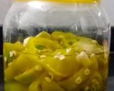 A picture of step 3 of Homemade Pickled chillies.