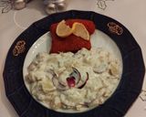 Sajtos, lilahagymás majonézes krumplisaláta, citromlével és hal fűszerrel pácolt Afrikai harcsafilé! recept fázis 5 fotója