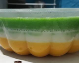 Puding Labu Lapis Puding Cendol Dan Pandan - Step 9