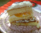 Foto del paso 9 de la receta: Chaja (torta con dulce de leche, crema y duraznos)