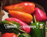 A picture of step 4 of New Green and Red Pepper Salad from My Garden, Potatoes, and Red Onion.