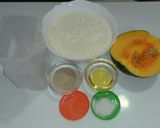 A picture of step 1 of Pumpkin Chapati.