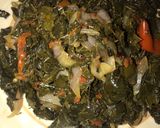 A picture of step 2 of Zogale sauceThis sauce is very nice and tasty u can eat it with rice or anything of ur choice.