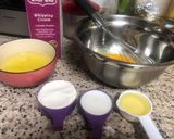 A picture of step 2 of Lotus biscoff strawberry Swiss roll cake.