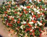 A picture of step 2 of Poblano Guinness and bacon chili.