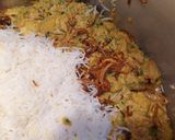 A picture of step 2 of Kaccha gosh ki biryani.