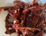 A picture of step 1 of Schezwan sauce.