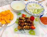 Hình bước làm 13 của món Thịt ba rọi cuộn củ cải, dâu tây