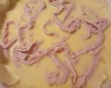 A picture of step 2 of Ham and cheese pie with a potato crust.
