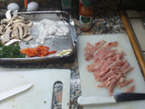 Tiritas de pata y muslo al wok