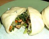 A picture of step 6 of Vegetarian Pickled Mustard Green Buns (Xue Cai Baozi).