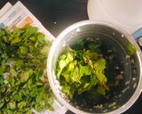 A picture of step 2 of CREAMY PESTO PASTA 😋 With BASIL Leaves.