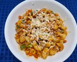 A picture of step 3 of Indo Chinese Macaroni.