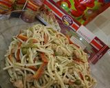 A picture of step 7 of Chicken veg spaghetti.