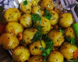 A picture of step 4 of Suji balls.