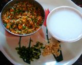 A picture of step 2 of Paneer suzi cheela / cheese rava pancake.