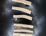 A picture of step 2 of Tofu chips with plum sauce.