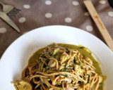 Foto del paso 6 de la receta: Spagetti- cremoso de pesto con pollo y Bacon