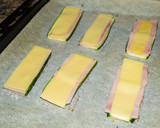 Foto del paso 2 de la receta: Rollitos mini de calabacín y jamón york y queso