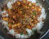 A picture of step 5 of Paneer biryani.