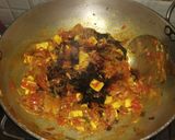 A picture of step 2 of Chilli Paneer roll.