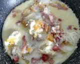 Foto del paso 2 de la receta: Espaguetis con jamón y panceta en salsa de queso